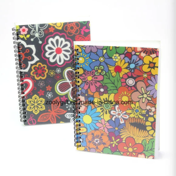 Custom Printing PP Cover Spiral Notebook