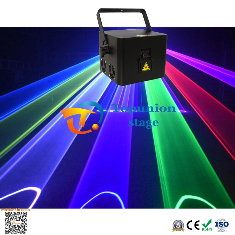 SD Card 3W RGB Stage DMX Control Laser Light 3D Animation Letters Graphic Disco Party Projector