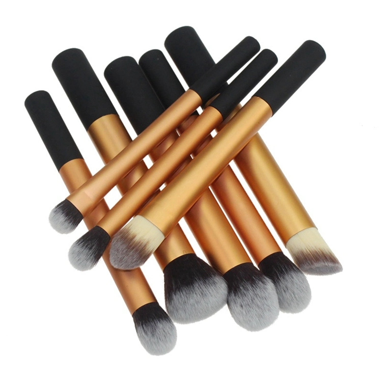 Neu Ankunfts 8pcs Schwarz Griff Gold Ferrule heißesten beliebt Privat Label New Contour Make-Up Pinsel Werkzeug Make-Up Pinsel Set