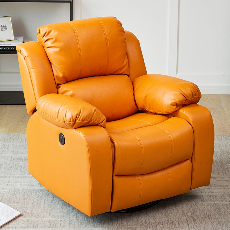 Cy Hot Selling Synthetic Leather Manual Recliner Sofa Chair Living Room Furniture