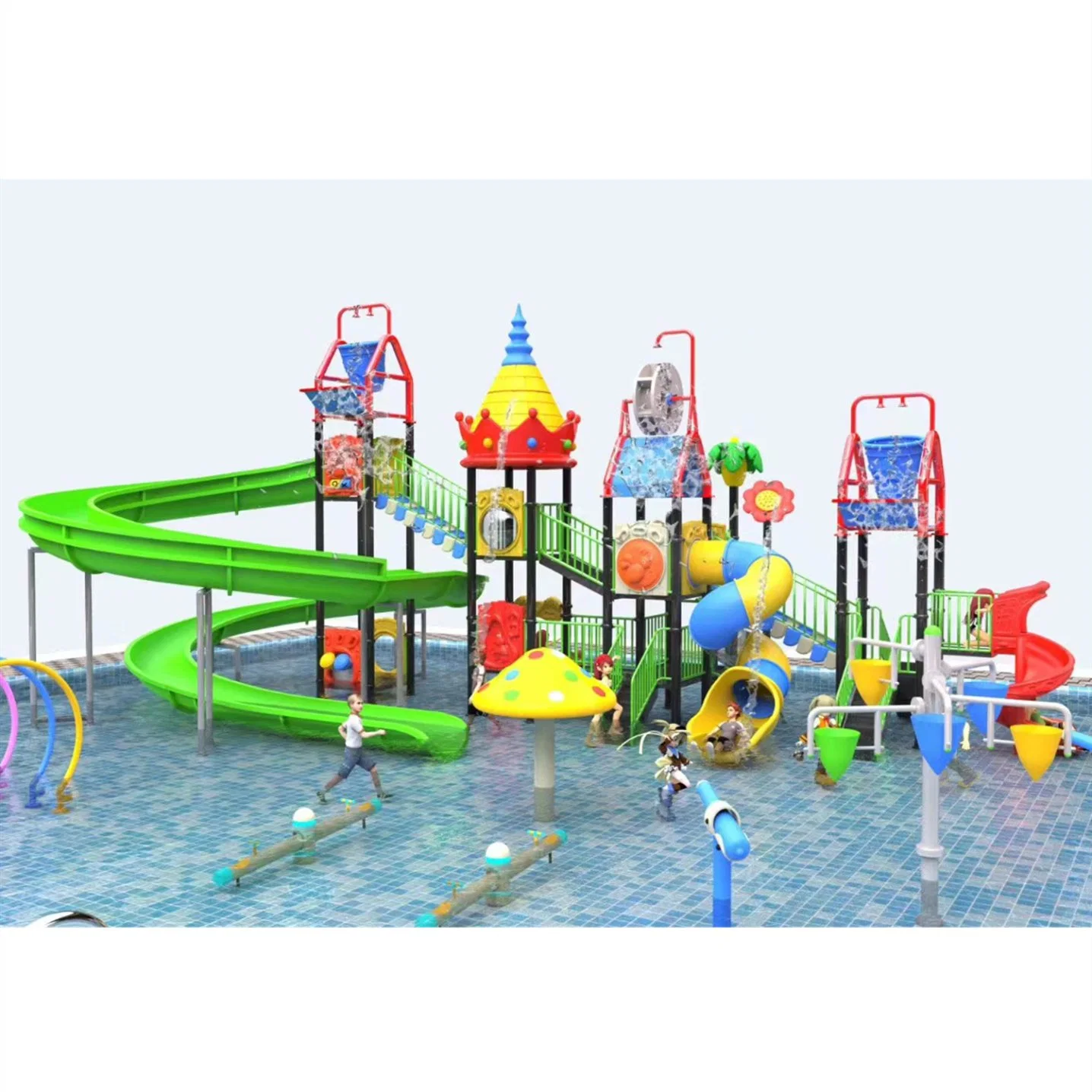 Outdoor Kinder Wasserpark Sport Freizeitausrüstung Fiberglass Slide 39m