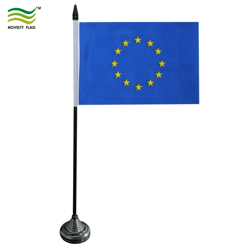 Custom Polyester Economy Plastic Mini Table Desktop Company Flag (B-NF09P04008)