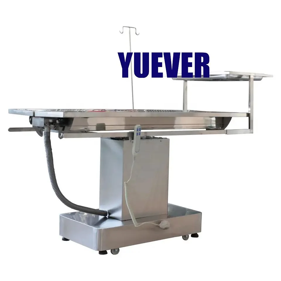 Yuever Medical Stainless PET Electric Lift Operating Beauty Bed Dog Equipement vétérinaire de la table chirurgicale