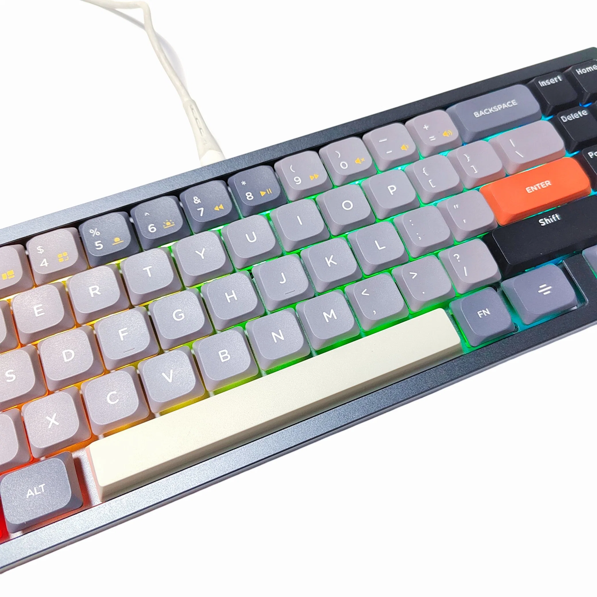 Custom Hot-Swappable Wireless Bluetooth RGB Backlight Metal Mechanical Keyboard