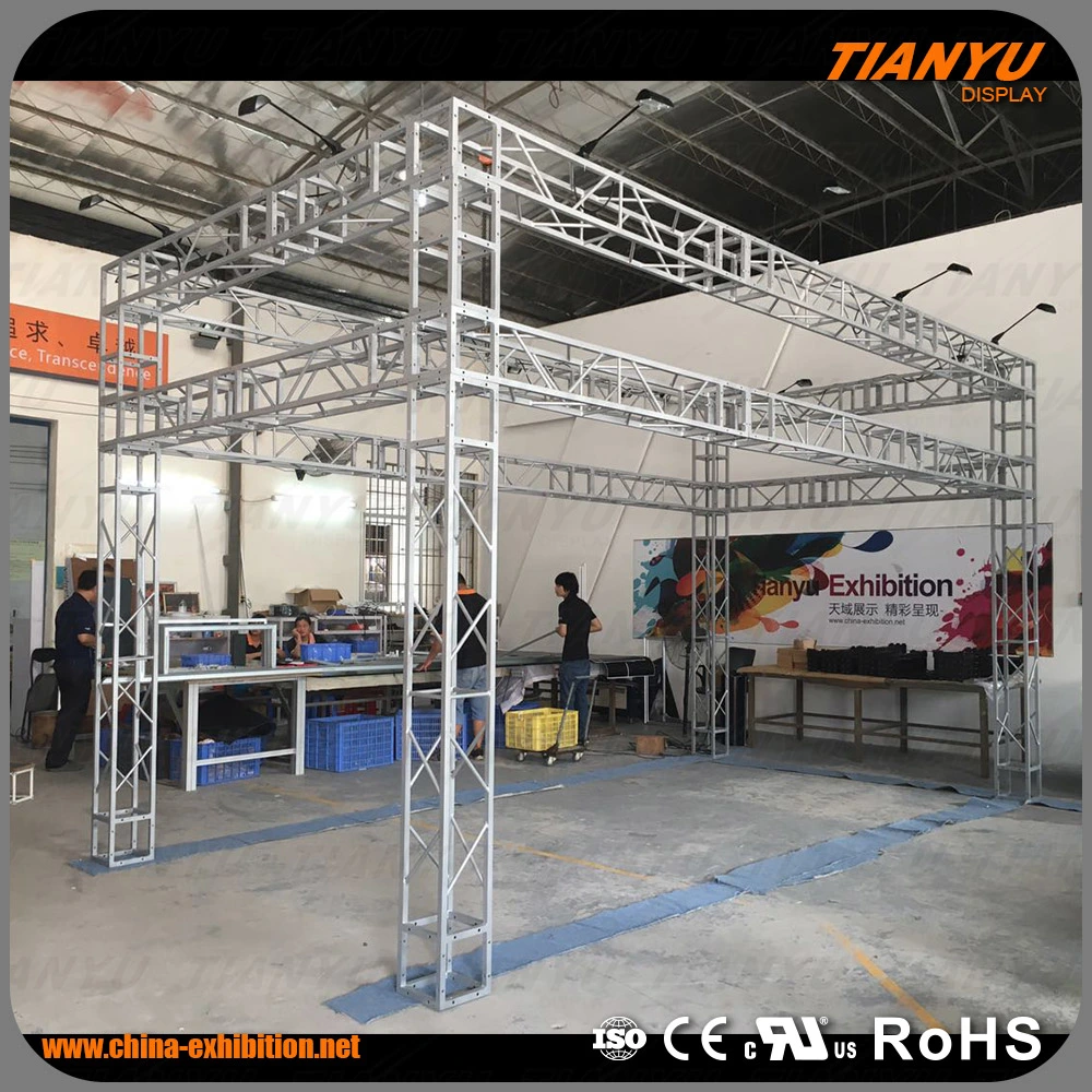 Portable Aluminum Wedding Stage Advertising Display Truss System with Curved Roof for Exhibition