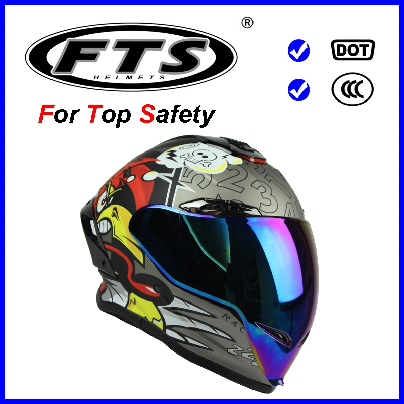 DOT Approved Motorrad ABS Sicherheitshelm von Full Face mit Einzelvisier