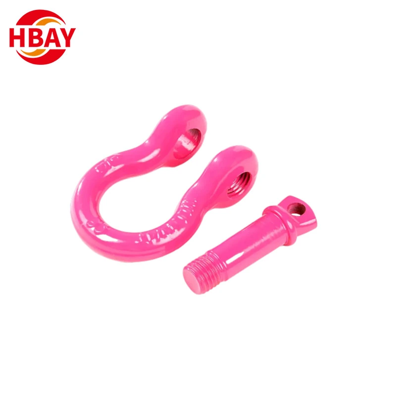 G209 Black U-Shaped Lifting Bow Shackle with Plastic Protective Cover