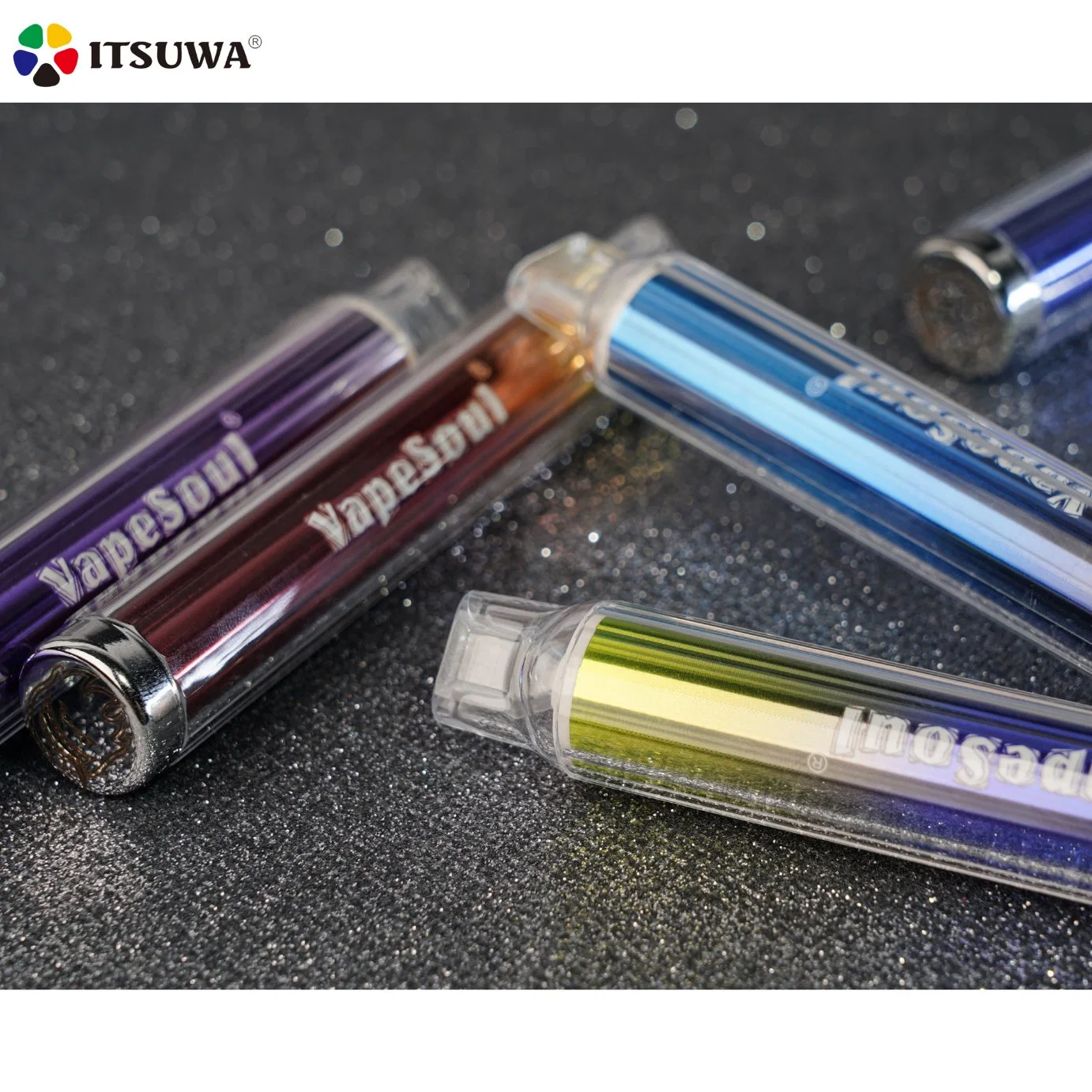 La Chine à Shenzhen Itsuwa Factory Direct 2ml Huile de gros Tube Crystal Cigarette électronique 600 800 1200 bouffées 0% 2% 5% de la nicotine saveur des fruits de cigarettes jetables