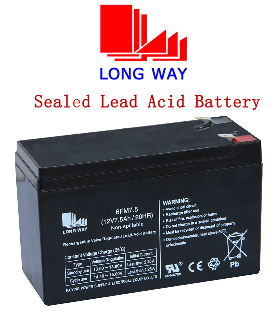 12V7.5ah Solar UPS Power Cell Sealed Gel Battery