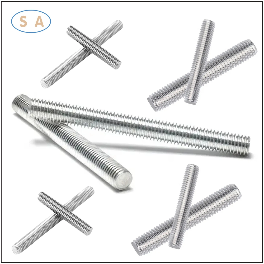 Customized Galvanized Full Tooth Threaded Rod Headless High Strength Threaded Rod Stud