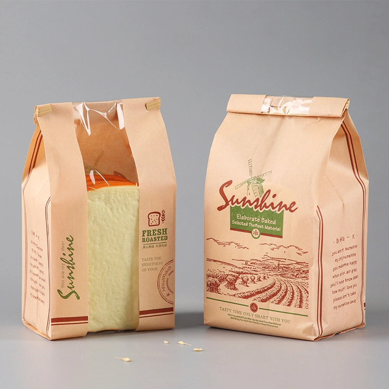 Wholesale/Supplier Custom Design Food Grade Moisture-Proof Biodegradable Compostable 1 Kg 2kg 5kg Kraft Paper Bags for Flour Packaging