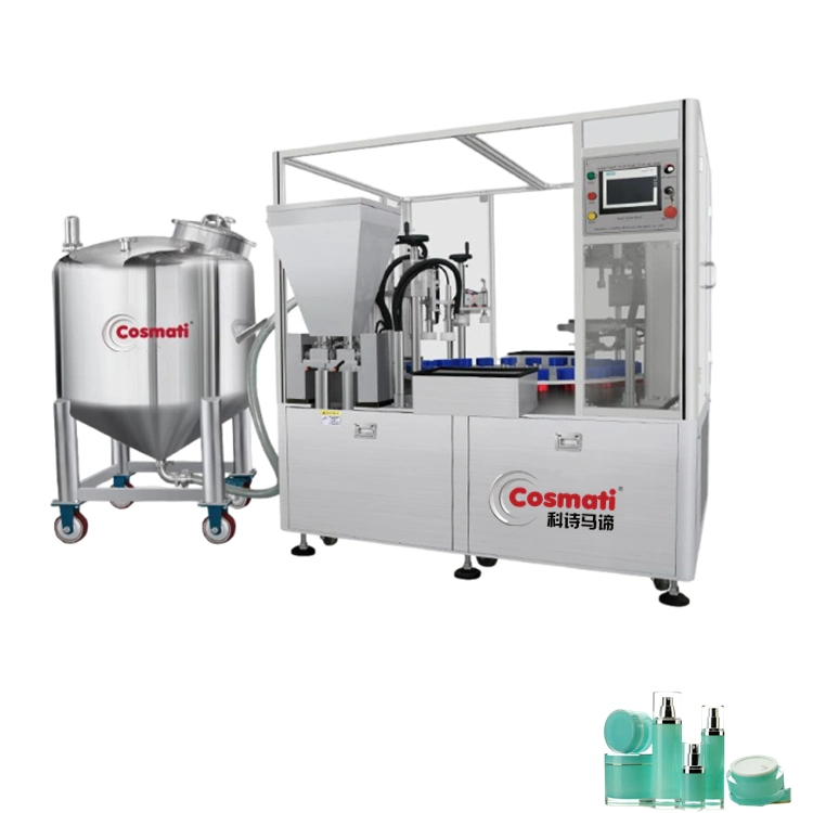 Automatic Cosmetic Bottle Oil Liquid Detergent Filling and Capping Machine