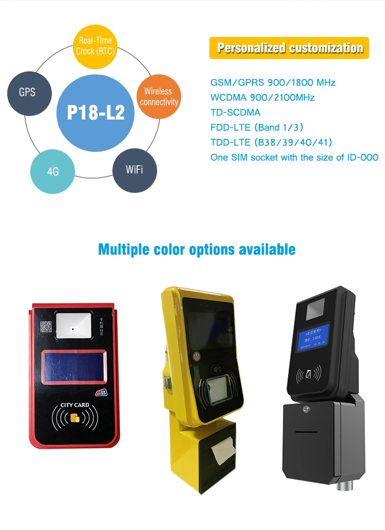 EMV GPS WiFi Linux 3,0 Öffentliche Verkehrsmittel Zahlung E-Ticketing Card Prepaid-Ticketing-System für den Reader Bus P18-L2