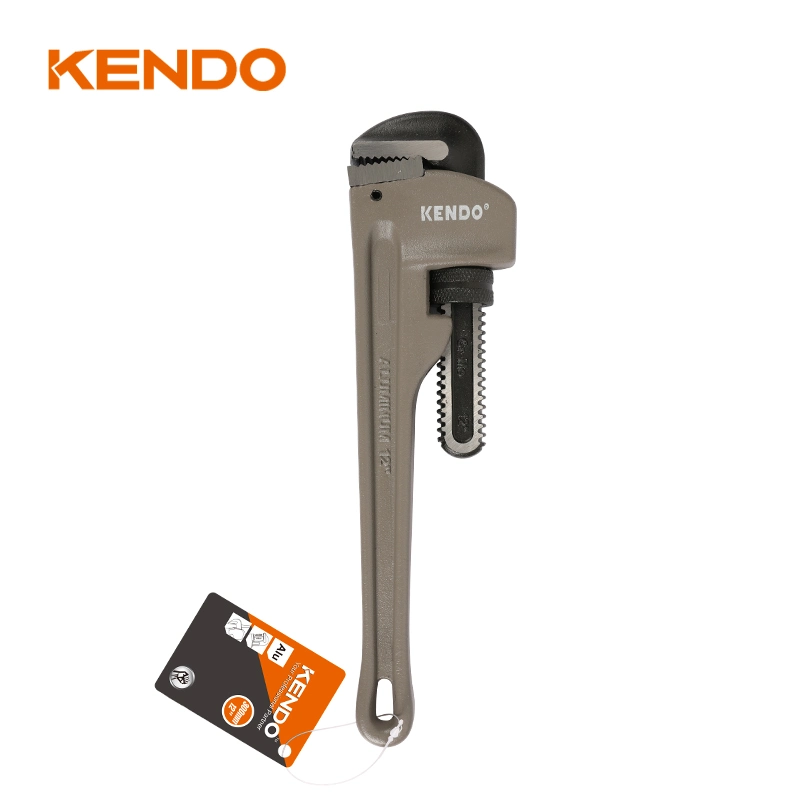 Kendo Pipe Wrench Self-Locking Wrench with a Spring Loaded Hook for Secure Pipe Gripping