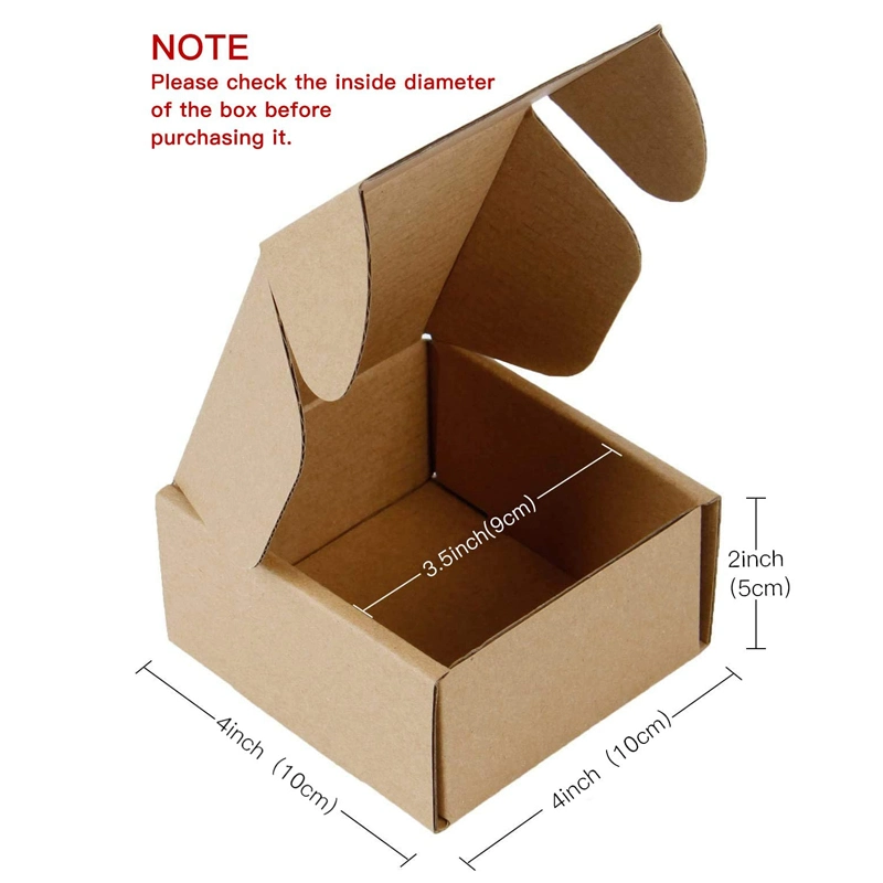 La impresión personalizada marrón mate caja de embalaje de cartón ondulado cajas de papel artesanal