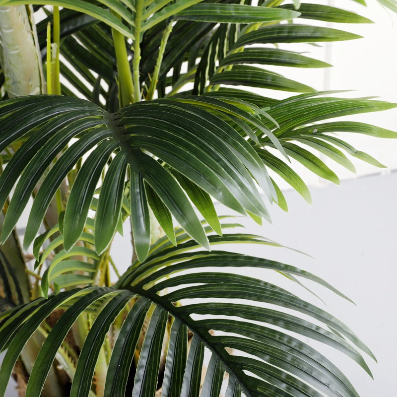 Lifelike Tropical Plants Artificial Palm Tree Bonsai Plastic Fan Palm Tree Bamboo Kwai Tree