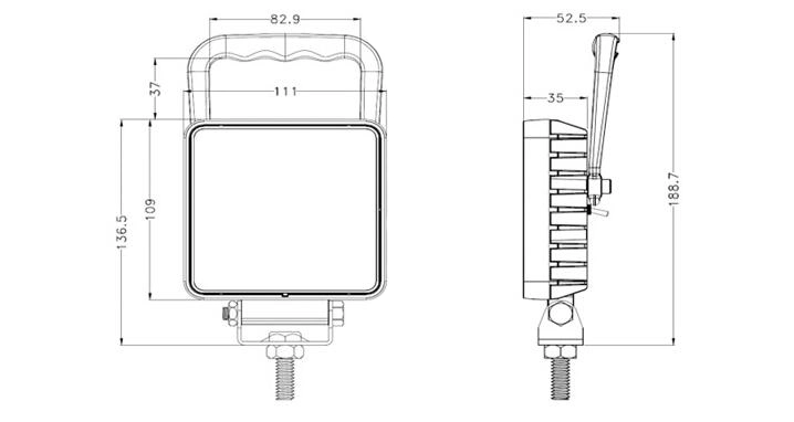 Nuevo 4030Lmusonu impermeable f 45W de 4,3 pulgadas cuadradas LED Portátil lámpara de trabajo de EMC con originales Osram con interruptor de 4X4 Offroad Camionetas Alquiler de Auto Tractor