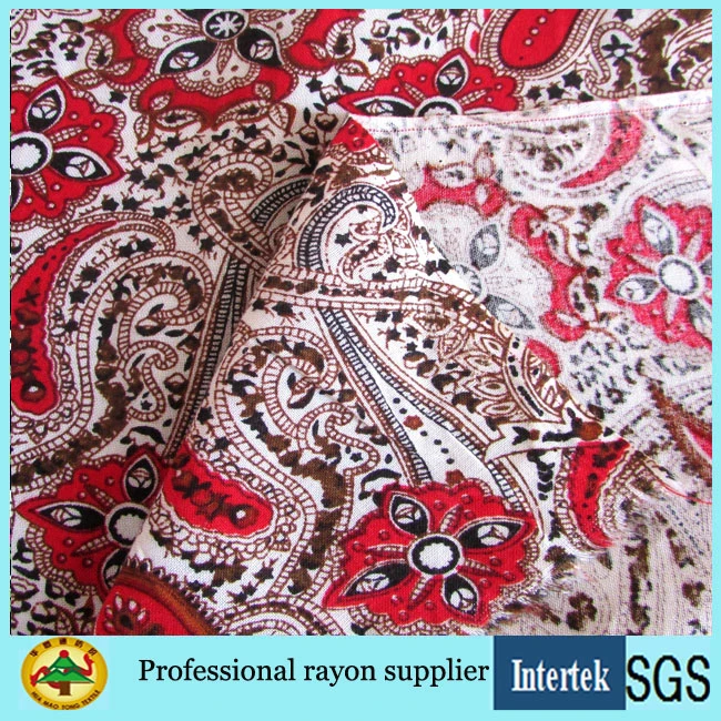 Women Printed Dress Rayon Fabric From Textile Factory