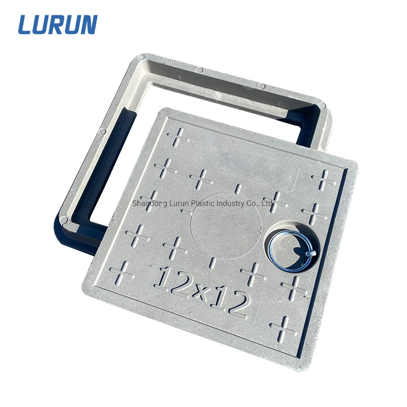 Square 500X500 SMC Composite Resin Double Layer Insulation Manhole Cover