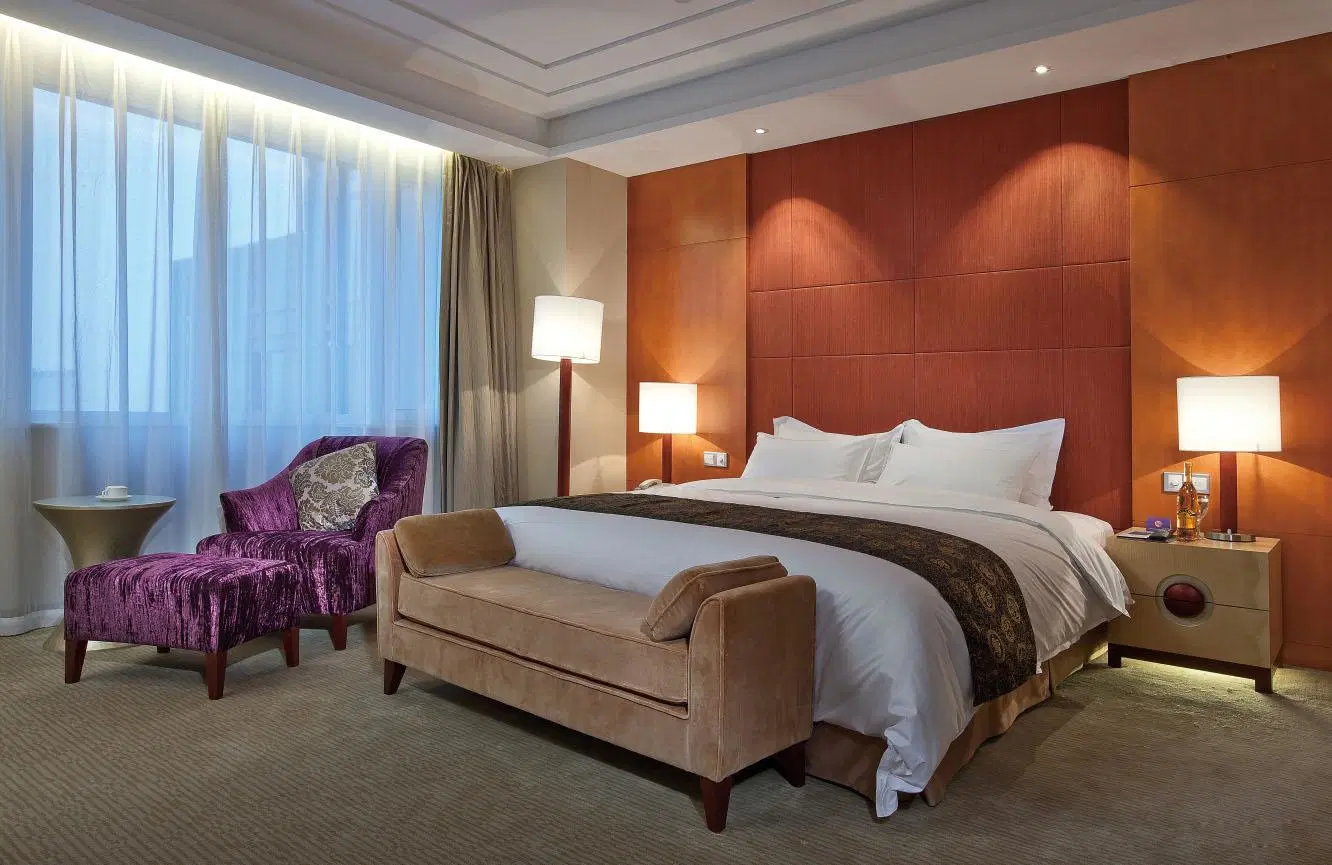 Chinesische Luxus Business Zimmer Suite / Star Hotel Schlafzimmer Set Aus Holz Möbel (HP-HBF-023)