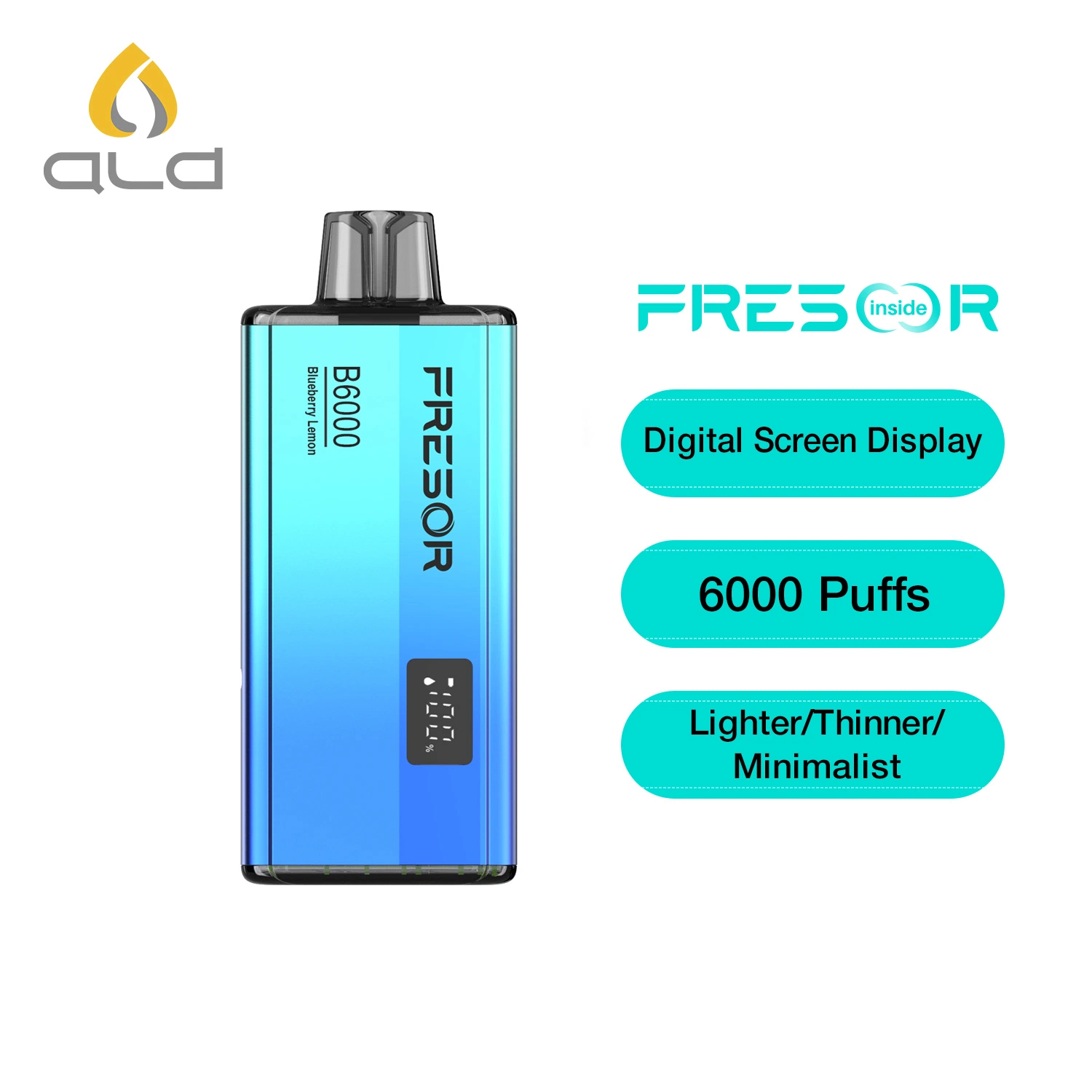 Low Resistance 0.6ohm 18.2W Big Power Big Cloud One-Time-Use Vape 6000 Puffs with Screen