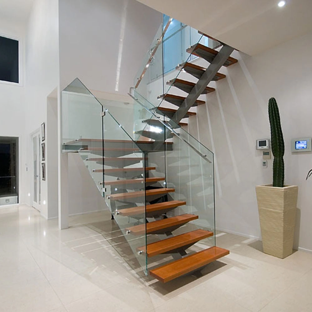 High Quality Indoor / Outdoor Luxury Staircase 304 316 Stainless Steel Glass Handrail