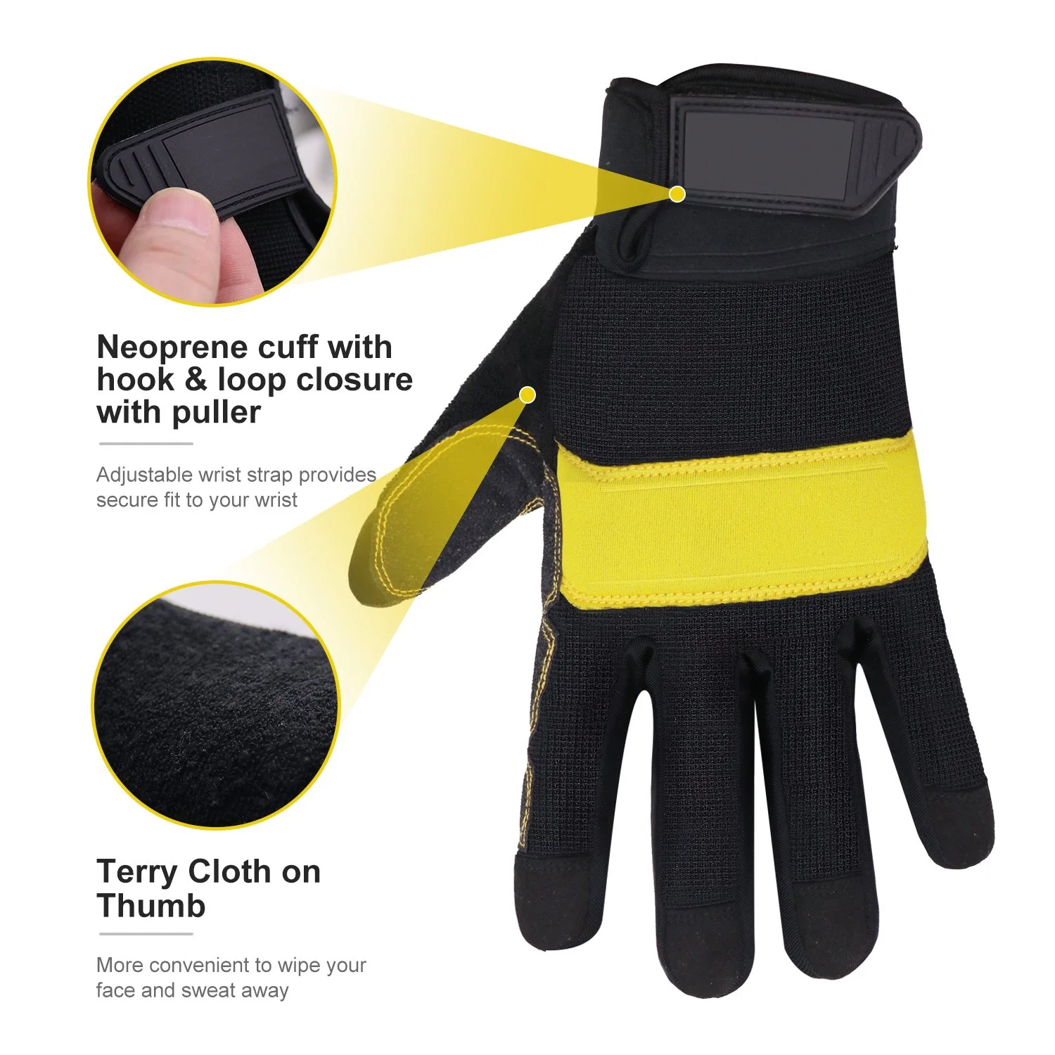Prisafety Anti-Slip Car Repair Auto Machine Industrial Hand Gloves Mechanic Gloves Safety Working Gloves