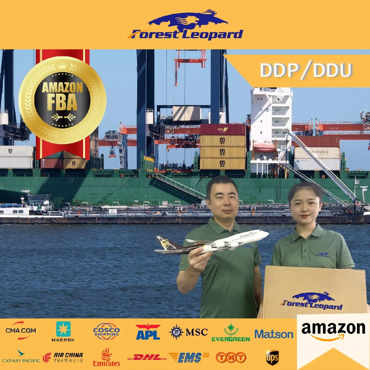 Shenzhen DDP Freight Forwarder Shipping Rates From China to USA UAE Amazon Fba Service to United Arab Emirates