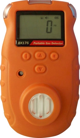 Real Time Clock Display Portable Single Gas Detector