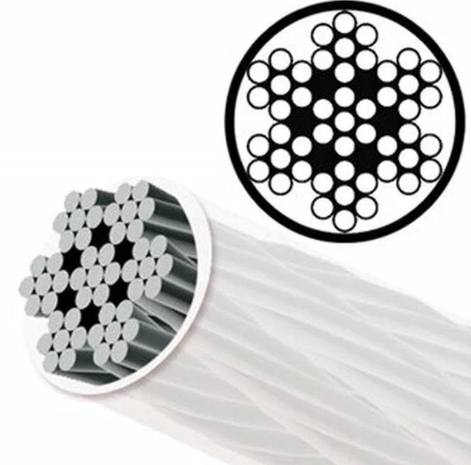 7X7 1/4" a 3/8" Galvanizado con cable metálico recubierto de PVC