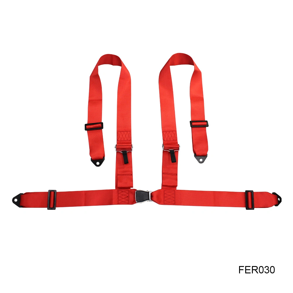Fer030 Red Color 4 Points Adjustable Safety Racing Car Seat Belt