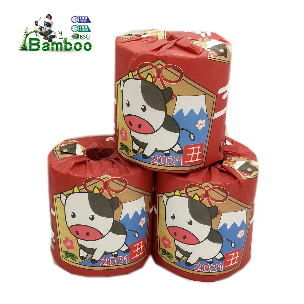OEM Custom Wholesale/Supplier Super Soft Organic 100% Virgin Bamboo Recycled Pulp Bathroom Toilet Roll Tissue Paper