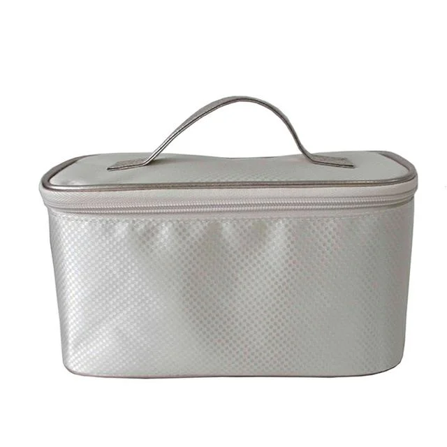 Accept Custom Logo Synthetic Leather Cosmetic Bag Makeup Box Travel Bag Make up Vanity Bag