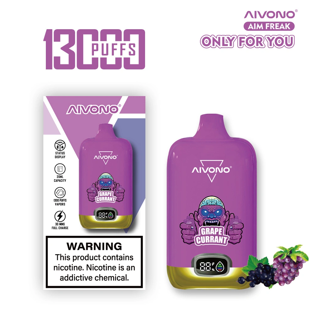 Aivono Freak Digital Box 12000 13K Puff Zbood OEM ODM UK 550mAh Royal Nikotinkristall YME Akso Igo Alibaba Puff Distributoren Einweg-Vape