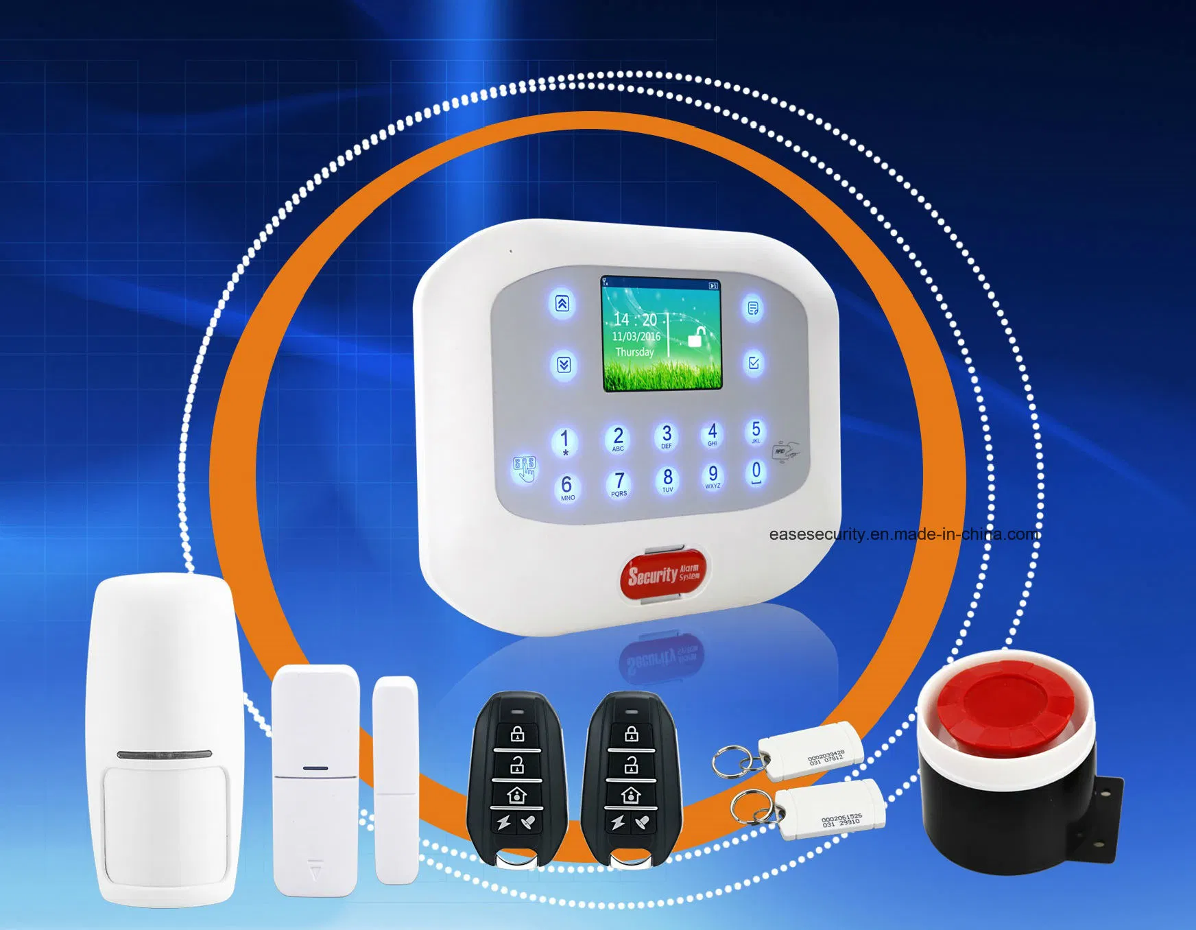 Wired Wireless GSM Home Alarm with LCD (ES-2050GSM)