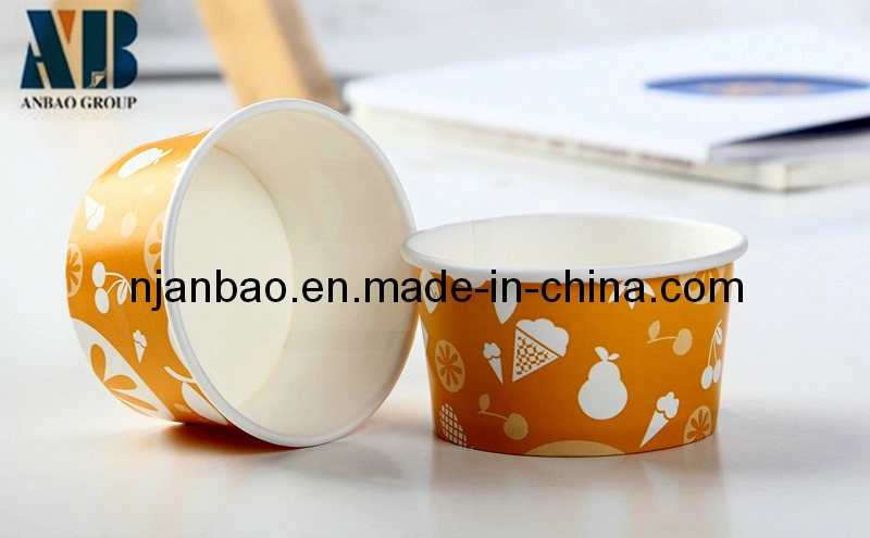 2023 Anbao Disposable Ice Cream Paper Cups Bowls Mugs