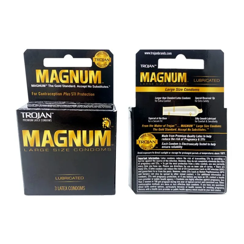 Trojan Magnum Large Size Lubricated Condoms - 12 Count Best Price 100% Orginal for a Secure Fit