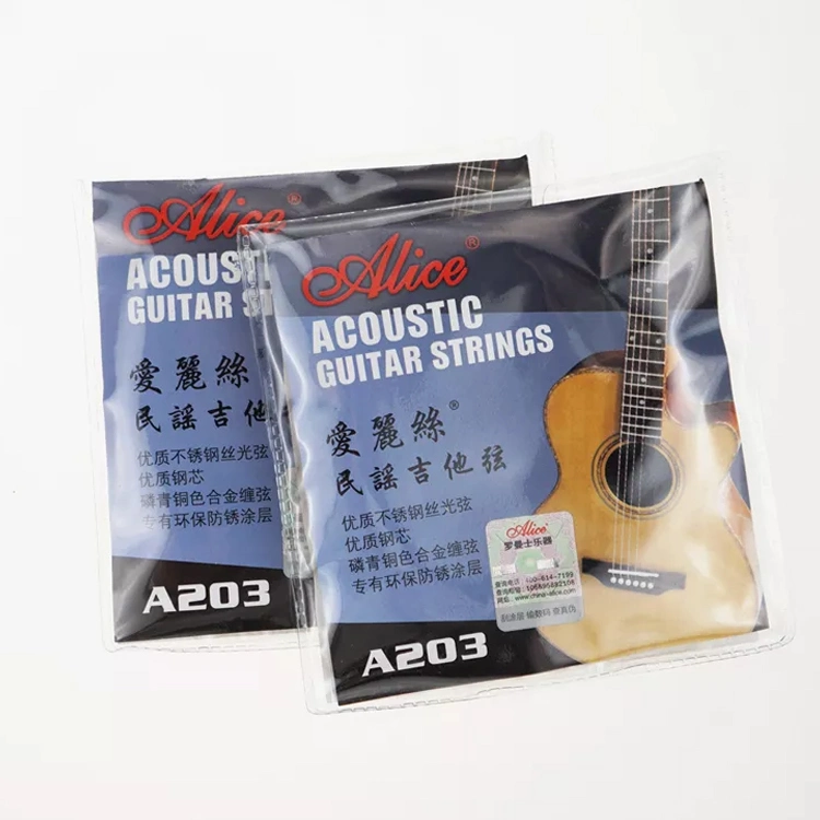 Hot Sale String Musical Instrument Accessories Chinese Alice 6 Strings Steel Acoustic Guitar String