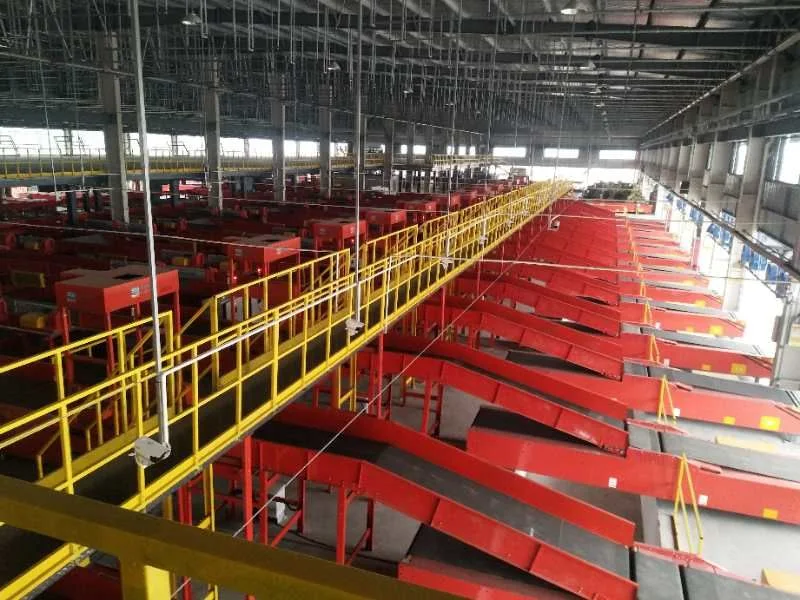 4 Section 18 Meters Fixed Telescopic Belt Conveyor