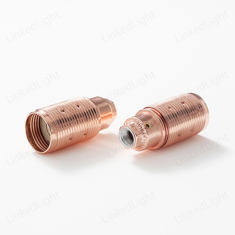 European Style Rose Gold E14 Edison Screw Lampholder Lamp Socket