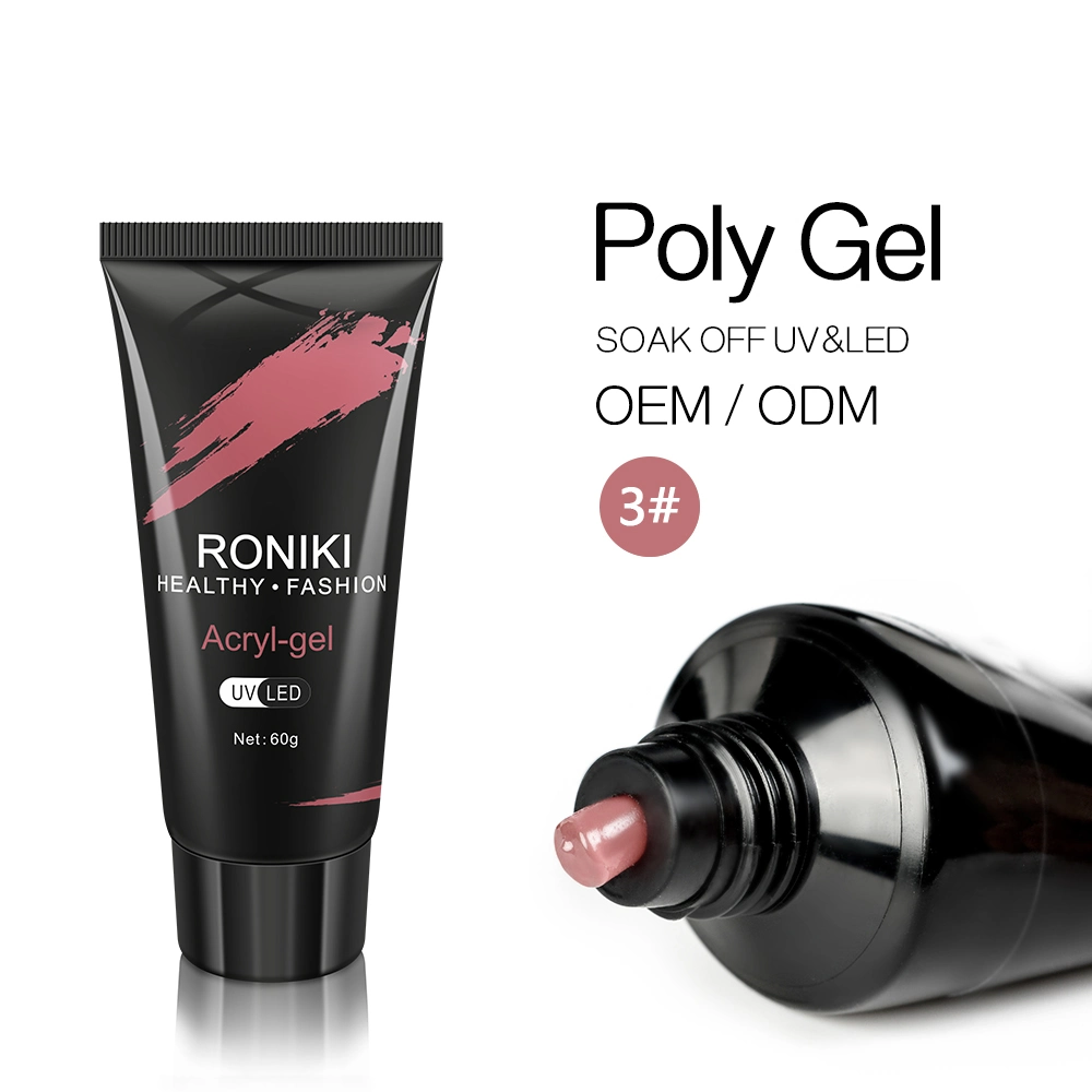 Roniki Gel Polnisch Private Label Großhandel Soak off Nagellack UV Nail Poly Gel
