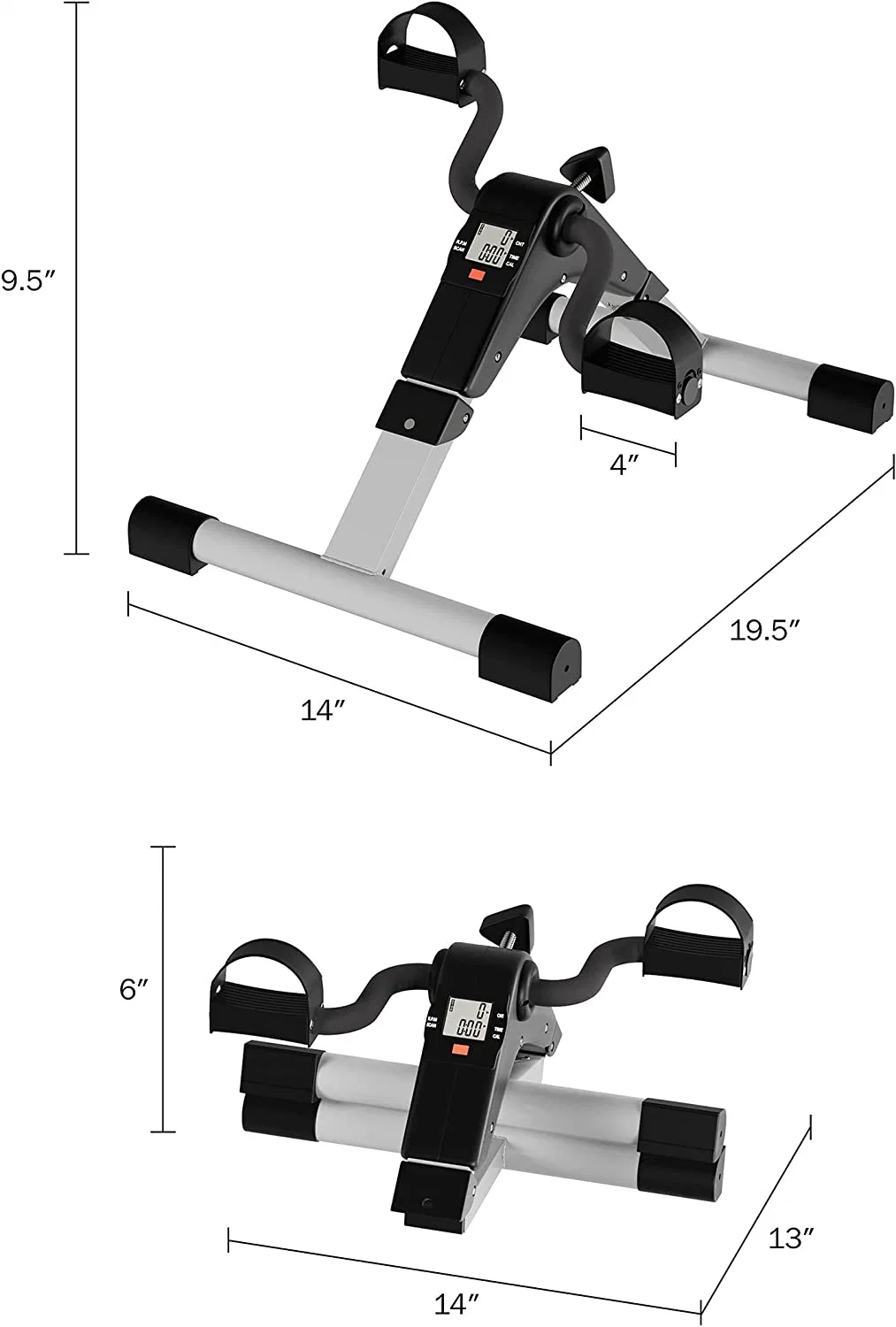 Portátil bajo Escritorio fijo Fitness Machine Collection - Interior ejercicio bicicleta a pedal para brazos, piernas, terapia física o calorie Burn por Wakeman Fitne