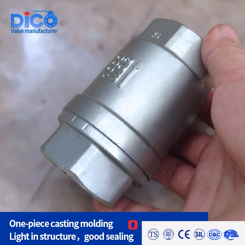 CE ISO Ts Industrial H12 200wog Stainless Steel Bsp BSPT Vertical Check Valve