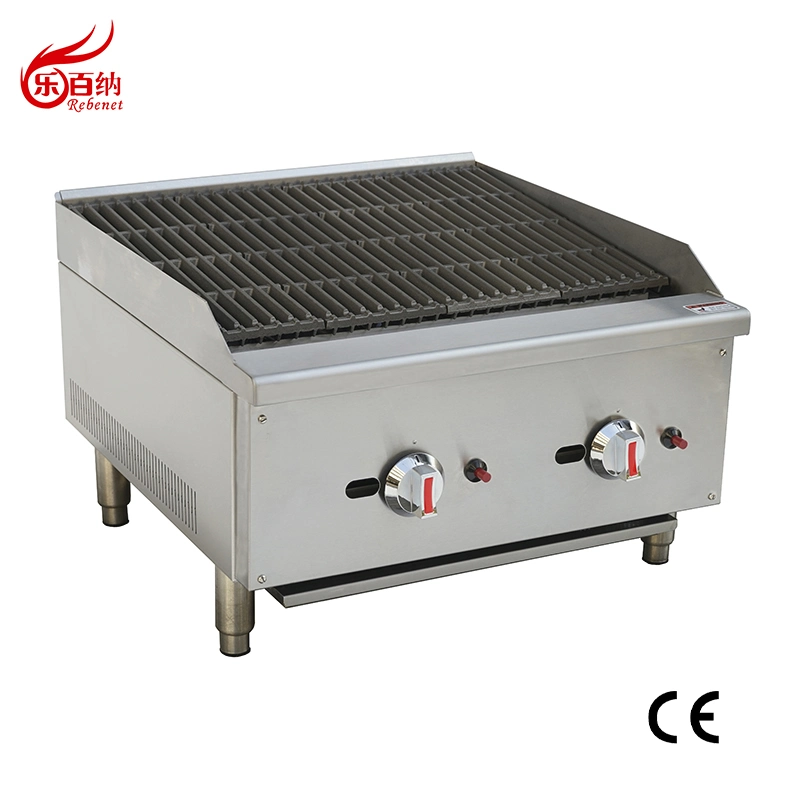 Encimera de gas Comercial BBQ parrilla de parrilla radiante en acero inoxidable Acero con homologación CE (BCE-16SX)