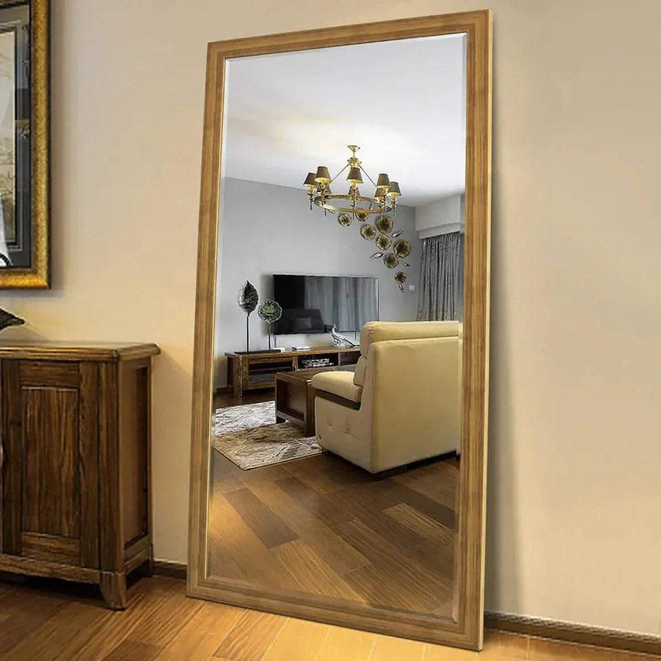 Miroir mural encadré PS de luxe personnalisé pour la maison