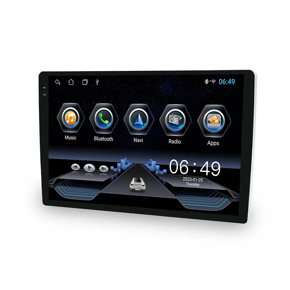 Rádio com ecrã tátil Android estéreo com ecrã 2K de 10.36 polegadas Car Video Android Auto Car DVD Player com bom som