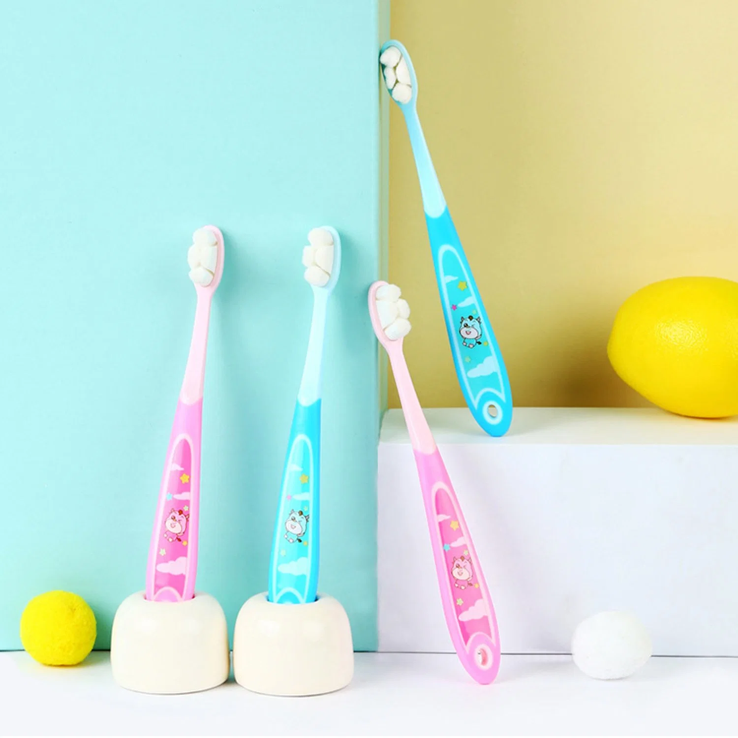 Enfants de haute qualité enfants mignon dessin-animé soins dentaires brosse à dents pour bébés