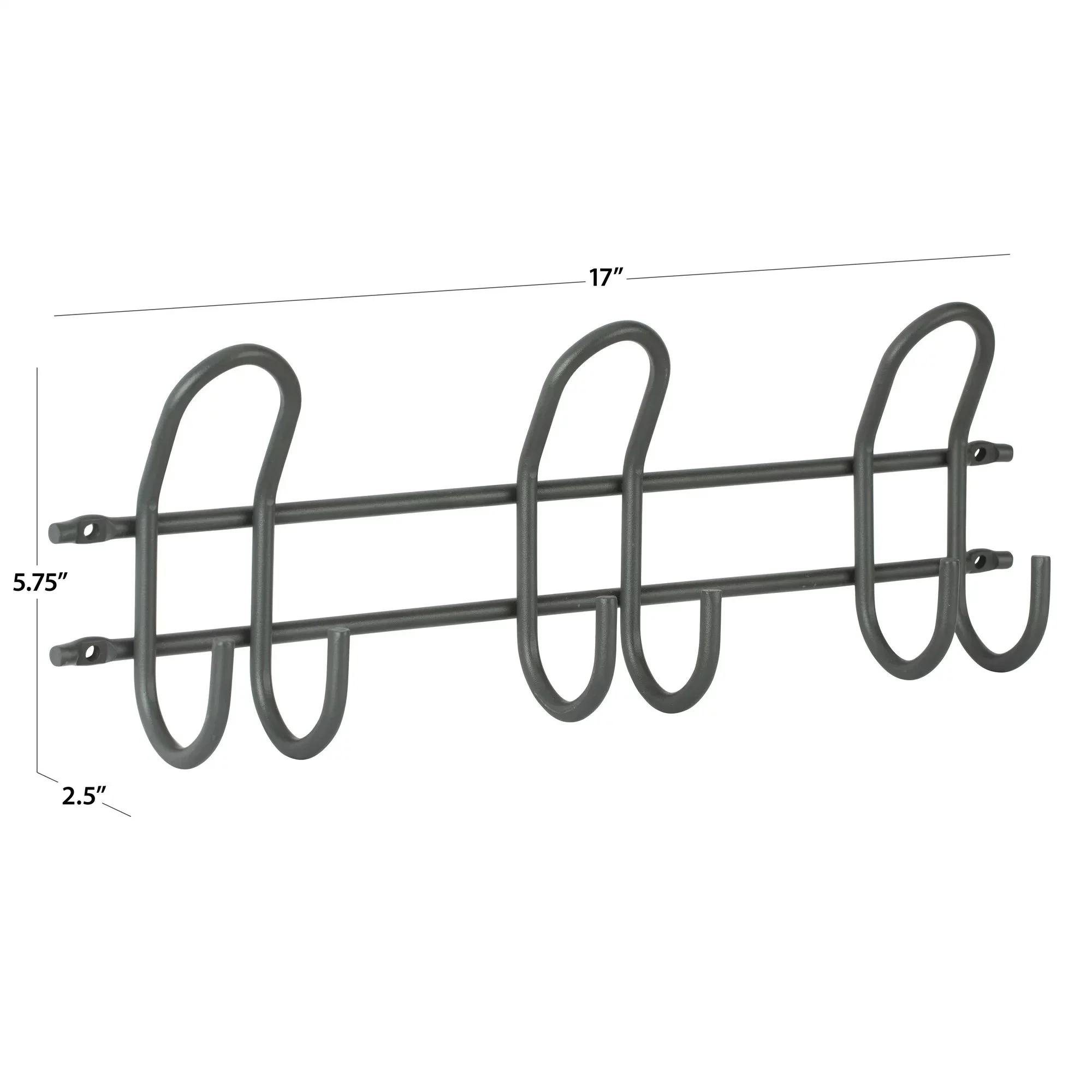 17 Zoll Wandmontierter Organizer Für Mehrere Haken, Robuste Ausführung, Grau