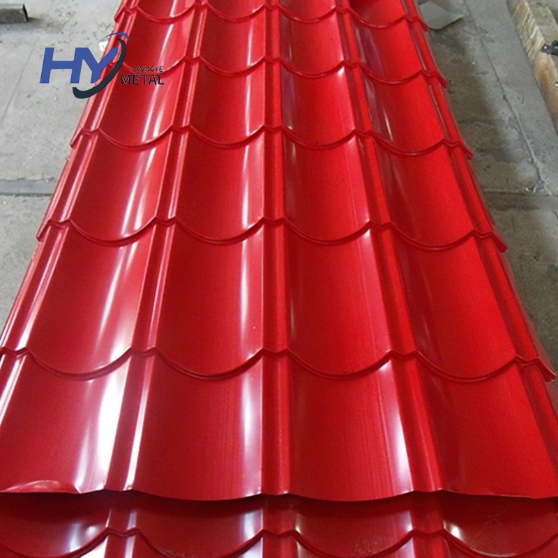 China Supply 0.35mm Metal Roofing Sheet Corrugated Zinc Color Coated Steel Tile