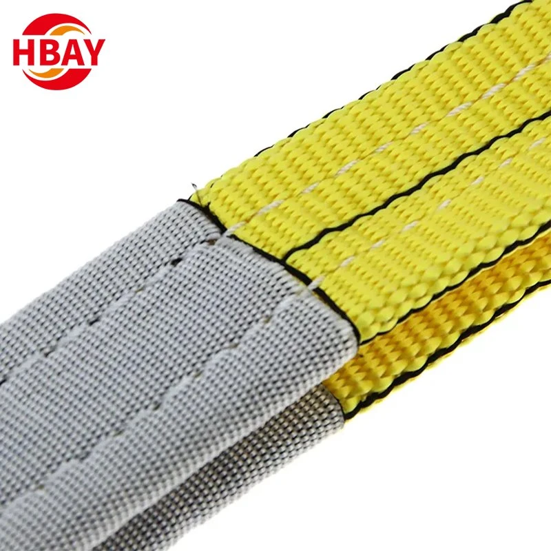 Best Sellers Yellow Webbing Sling with Folded Eyes for Cargo Lifting